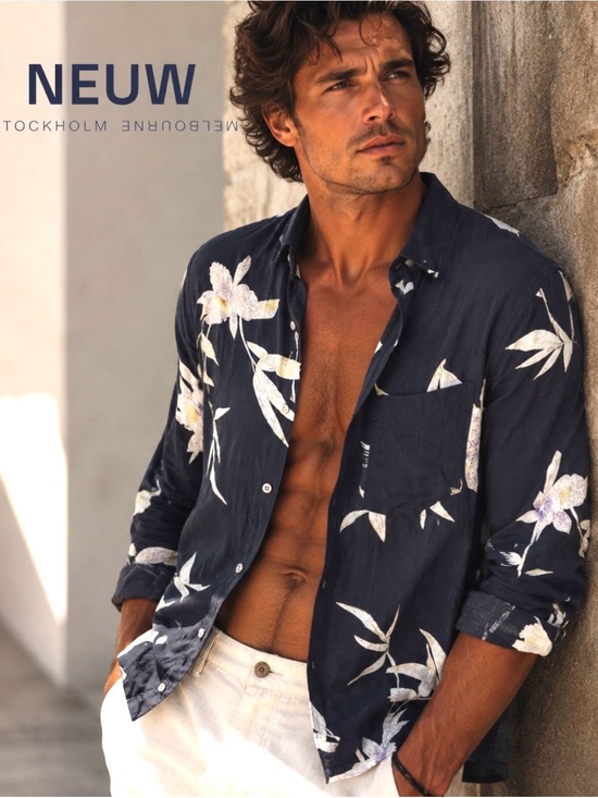 Neuw Other - NEUW Nieuwlandstraat Blue Orchid Button-Up Shirt – Men’s Small – Black Floral
